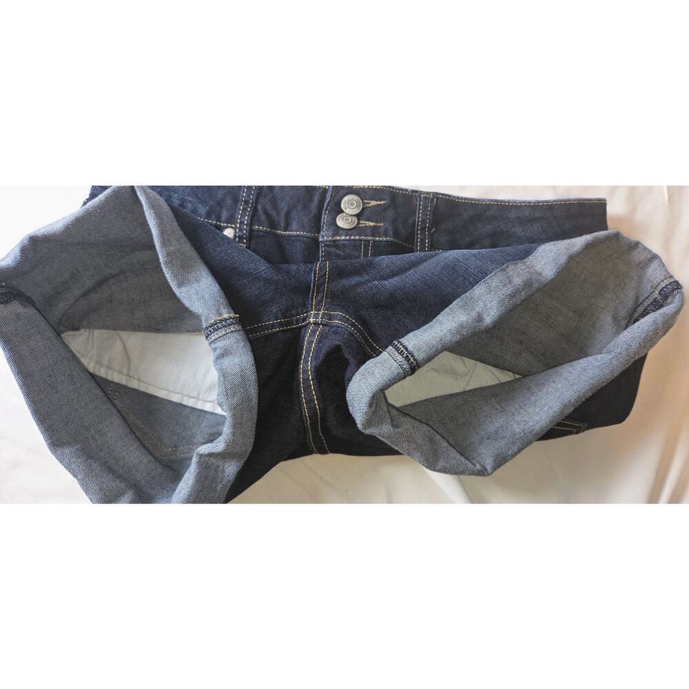Vanity Denim Shorts Women's Size 28 Dark Wash Cuffed Stretch Mid Rise Jean Short - Picture 3 of 5